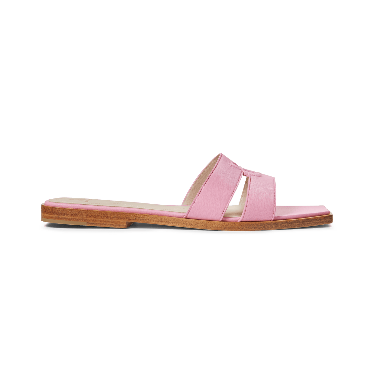 Pink Nappa Strap Slides